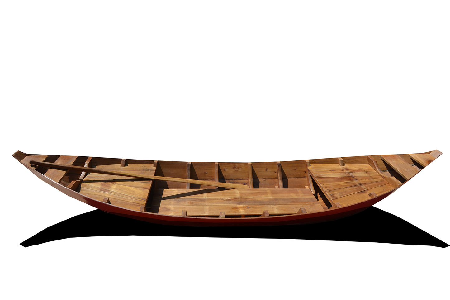 South East Asia Sampan Boat Red Bottom Thuyen Ba La Tam Ban - Display Only