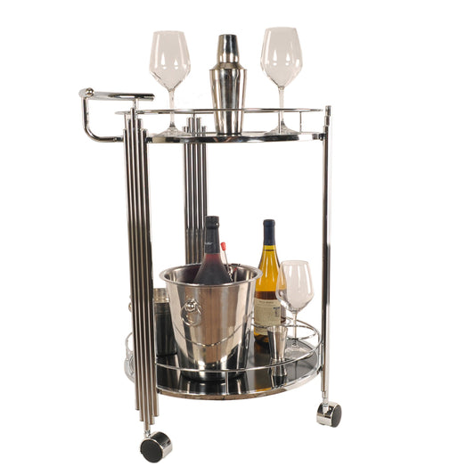 Round 2-Tier Serving Trolley