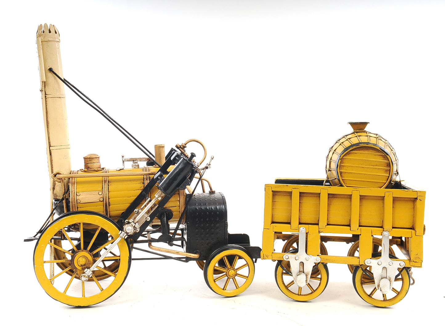 1829 Yellow Stephenson Rocket Steam Locomotive