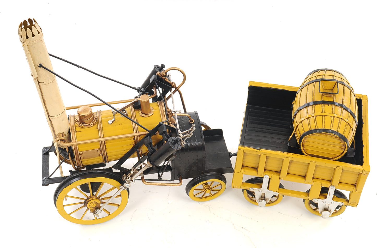 1829 Yellow Stephenson Rocket Steam Locomotive