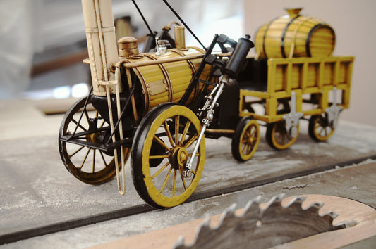 1829 Yellow Stephenson Rocket Steam Locomotive