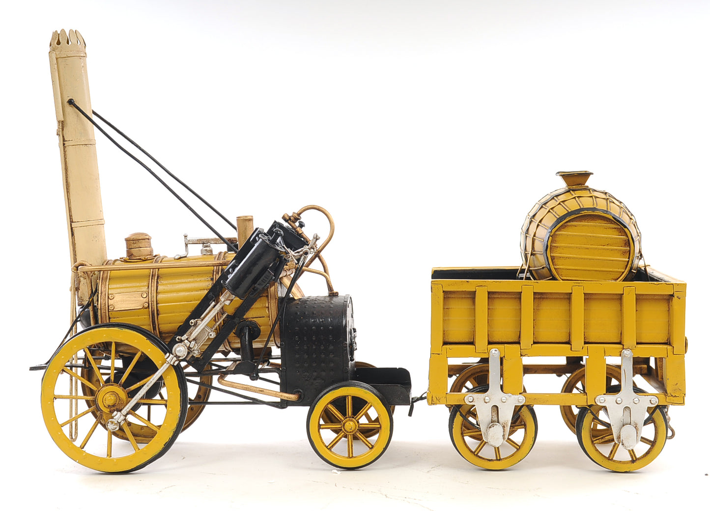 1829 Yellow Stephenson Rocket Steam Locomotive