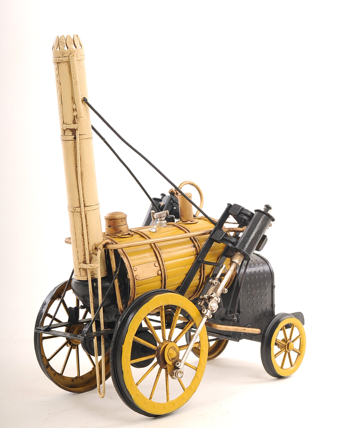 1829 Yellow Stephenson Rocket Steam Locomotive