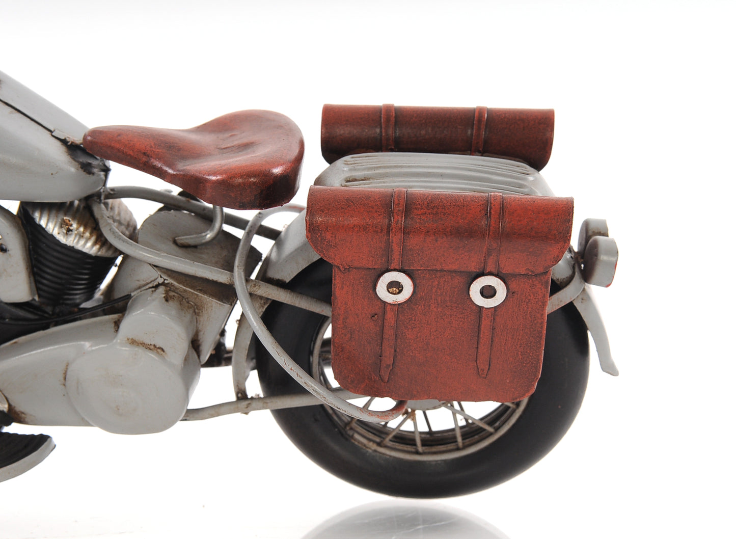 1942 Indian Model 741 Grey Motorcycle 1:7