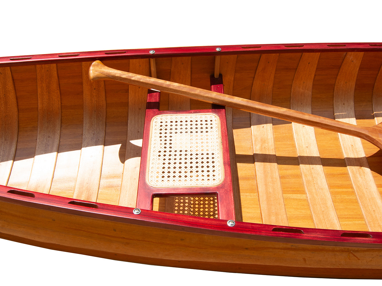 Handmade Wooden Mahogany Canoe with Ribs 16-Feet