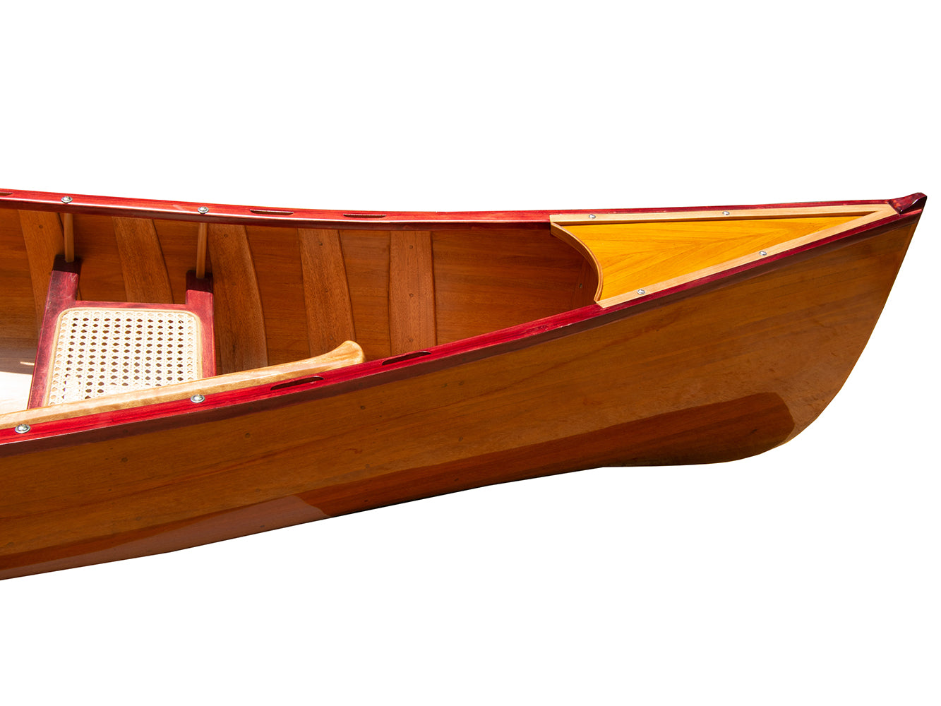 Handmade Wooden Mahogany Canoe with Ribs 16-Feet