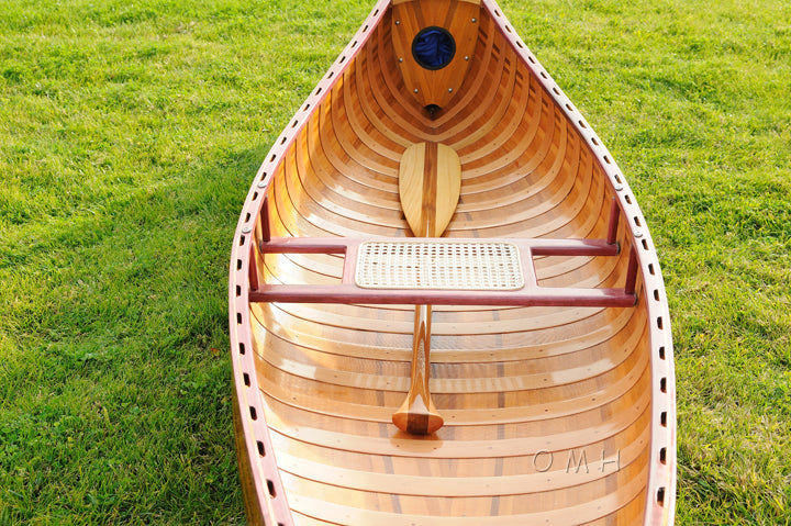 Handmade Wooden Canoe With Ribs Curved bow 10-Feet For Display