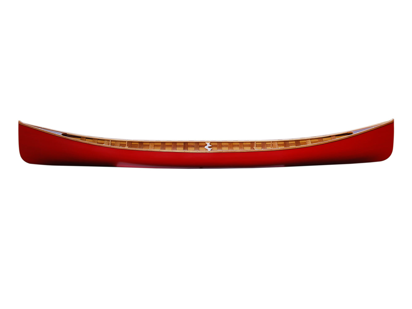 Real Wooden Canoe With Ribs in Red 16-Feet