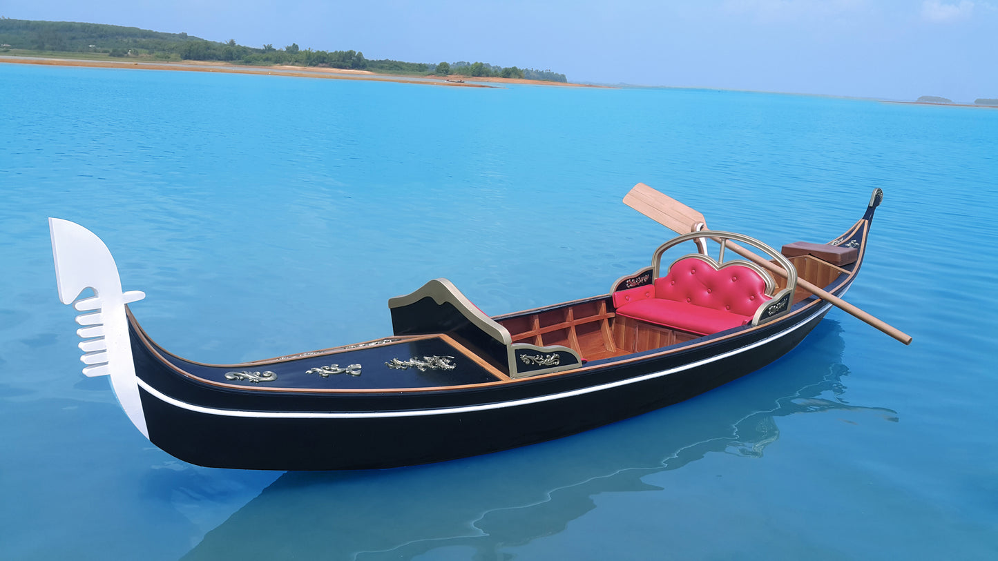 Handmade Wooden Venetian Gondola Real Boat 15-Feet