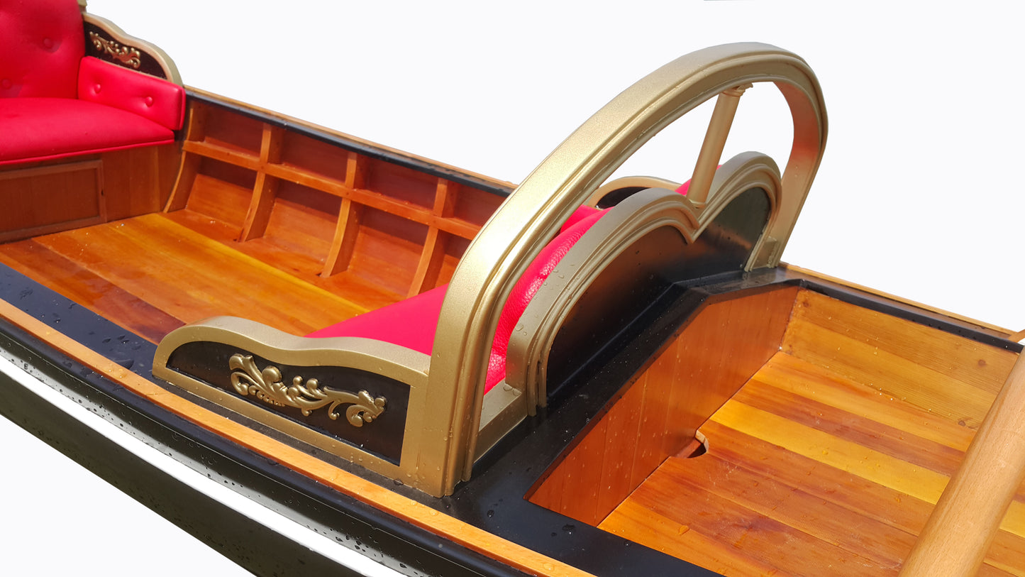 Handmade Wooden Venetian Gondola Real Boat 15-Feet