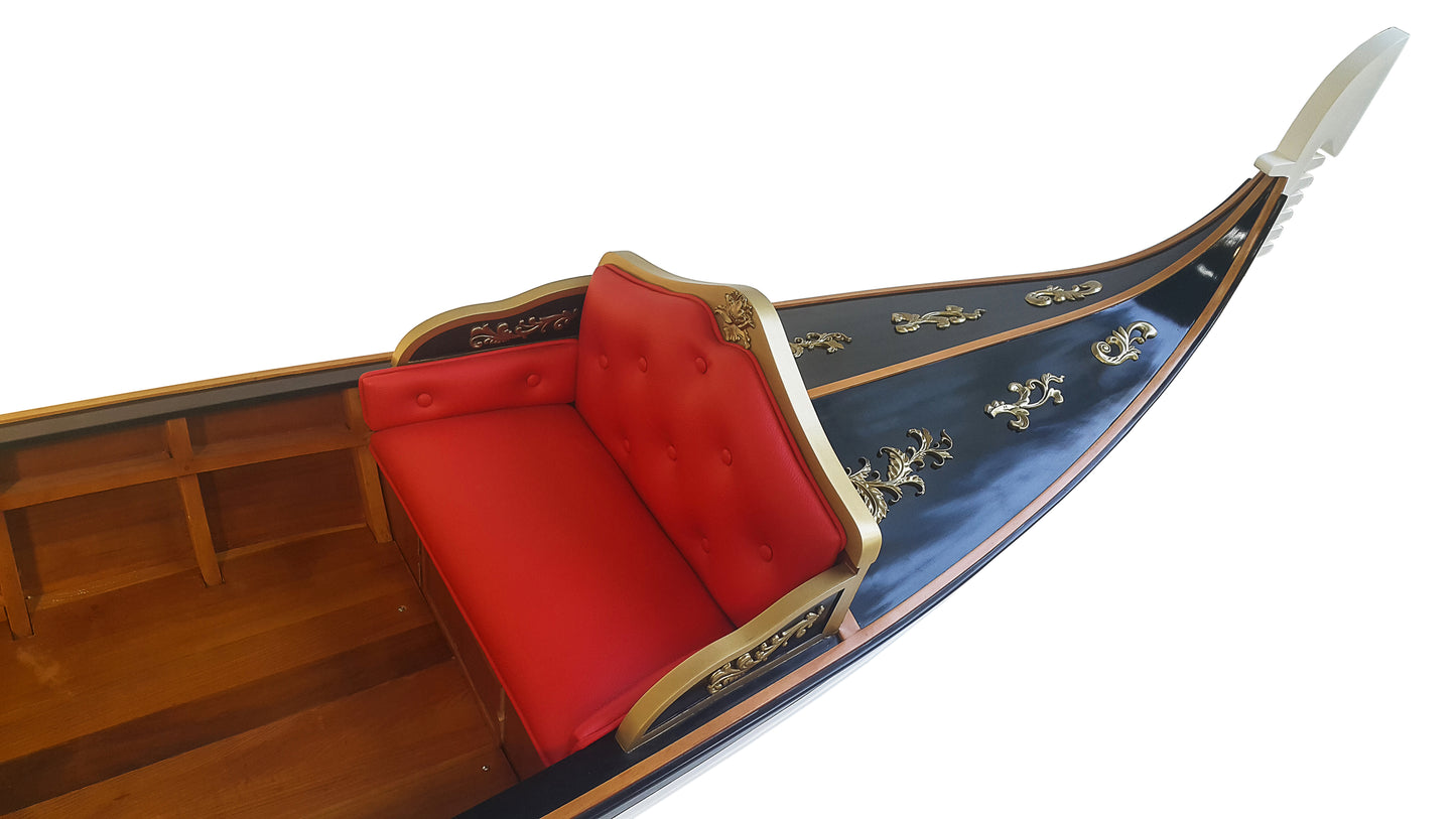 Handmade Wooden Venetian Gondola Real Boat 15-Feet