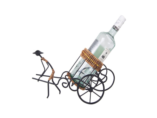 Asian Style Rickshaw Puller Wine Holder