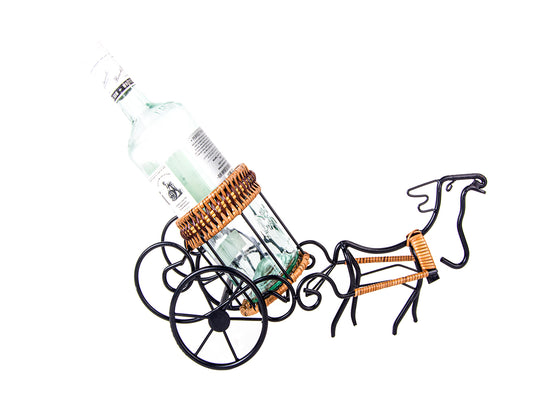 Moose-Drawn Sleigh Ride Wine Holder