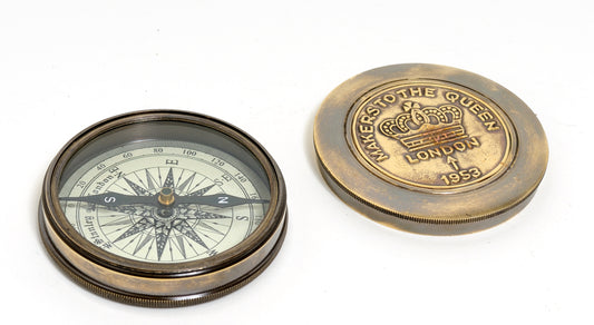 Makers to the Queen Compass with leather case