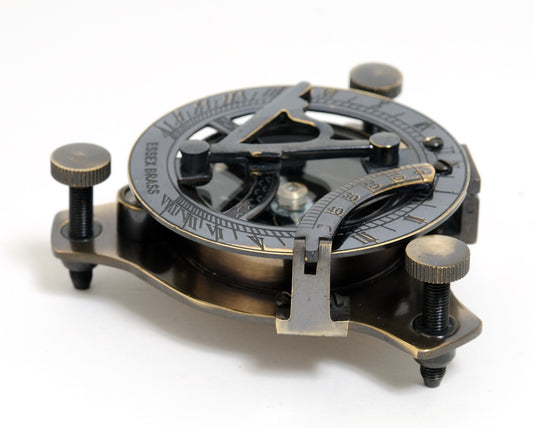 Sundial Compass in Wood Box 3.25 inches