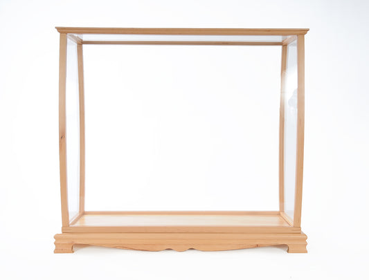 Handmade Display Case for 24"-30" Tall Ship Natural Wood Finish