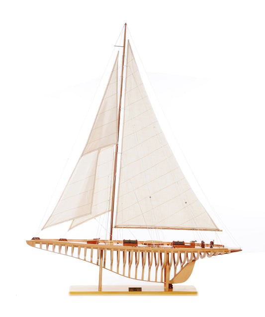 Shamrock J Class Yacht Handmade Open Hull Model 38"