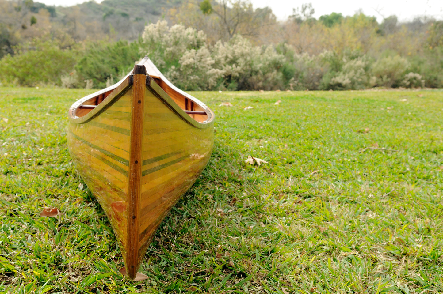 Real Handmade Wooden Canoe 16-Feet