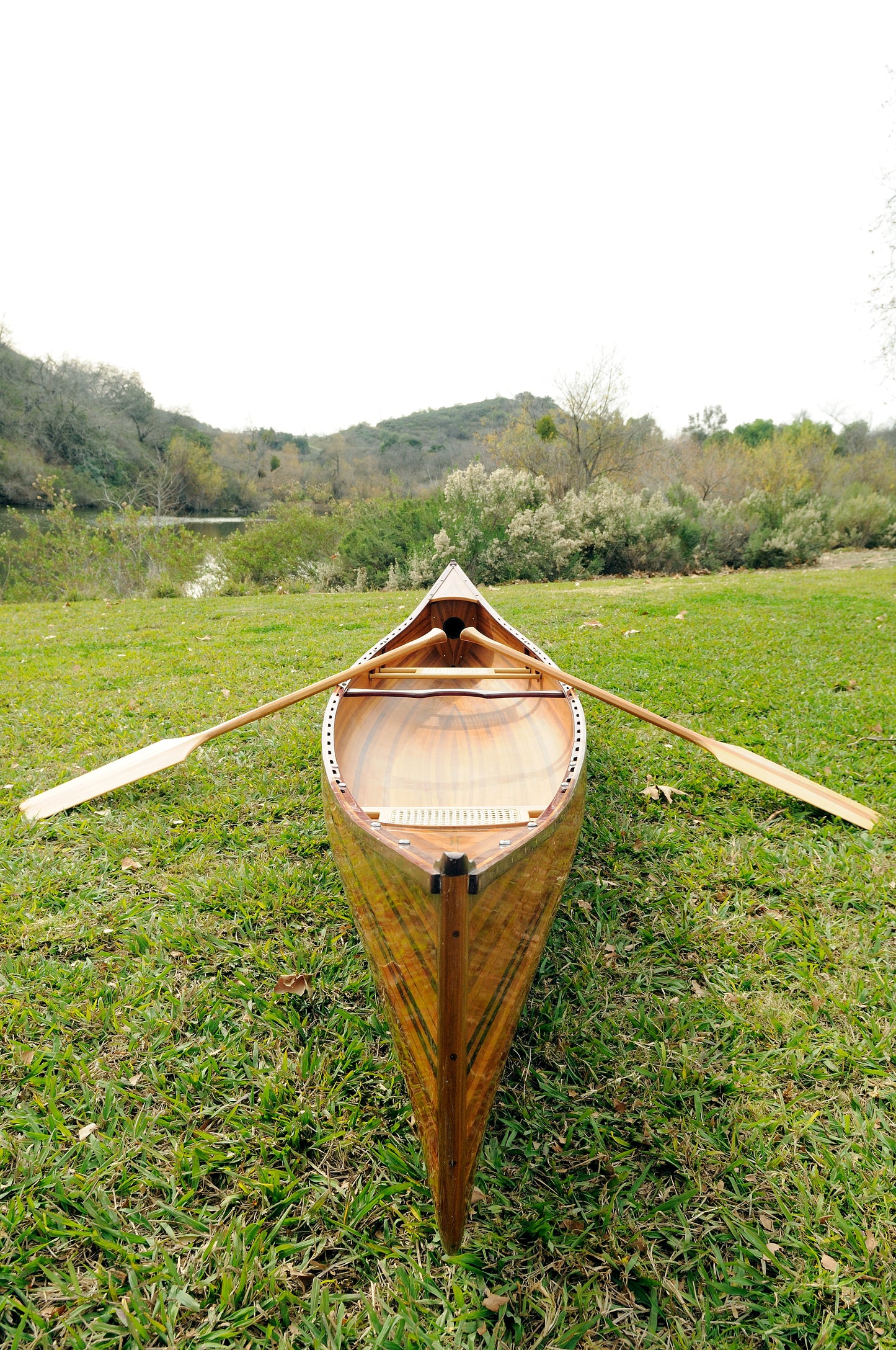 Real Handmade Wooden Canoe 16-Feet