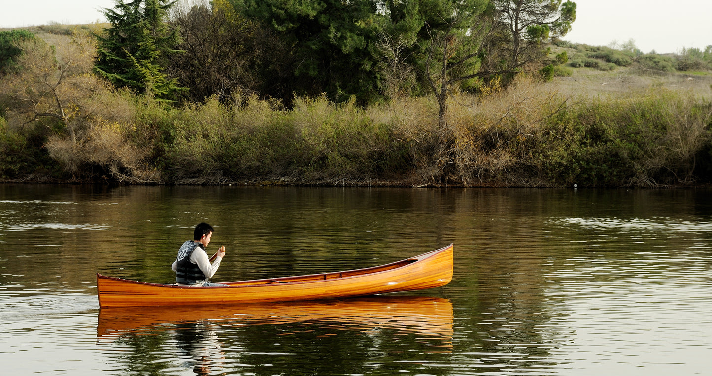 Real Handmade Wooden Canoe 16-Feet